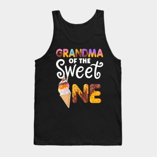 Grandma of the Sweet One Funny 1st birthday Party Tank Top